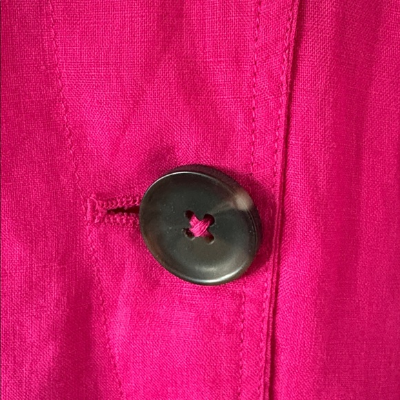 Chicos Linen Cropped Trench Jacket - Picture 8 of 9